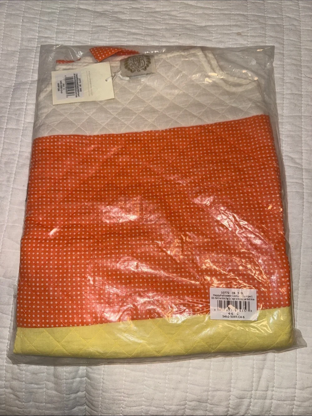 NWT TBBC Girls Halloween Candy Corn Costume Dress Size 4-6